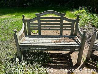 MaxSold Auction: Hardwood Outdoor Bench & Chair Set, 2 Pieces, Weathered Gray - Campbellford (Ontario, Canada) PARTNER MANAGED Estate Sale Online Auction - Garry Street