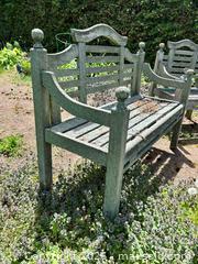 MaxSold Auction: Hardwood Outdoor Bench & Chair Set, 2 Pieces, Weathered Gray - Campbellford (Ontario, Canada) PARTNER MANAGED Estate Sale Online Auction - Garry Street