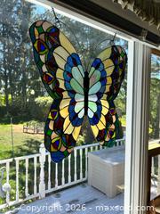 MaxSold Auction: Large Butterfly Stained Glass Suncatcher Window Hanging - Campbellford (Ontario, Canada) PARTNER MANAGED Estate Sale Online Auction - Garry Street