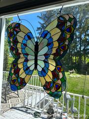 MaxSold Auction: Large Butterfly Stained Glass Suncatcher Window Hanging - Campbellford (Ontario, Canada) PARTNER MANAGED Estate Sale Online Auction - Garry Street