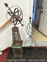 MaxSold Auction: Metal Armillary Sphere Topiary Obelisk, 48–60 in, Rust Finish - Campbellford (Ontario, Canada) PARTNER MANAGED Estate Sale Online Auction - Garry Street