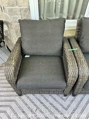 MaxSold Auction: Pair Gray Wicker/Resin Patio Chairs with Cushions - Campbellford (Ontario, Canada) PARTNER MANAGED Estate Sale Online Auction - Garry Street
