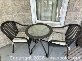 MaxSold Auction: Patio Bistro Set, 2-Person Wicker Rattan Table & Chairs - Campbellford (Ontario, Canada) PARTNER MANAGED Estate Sale Online Auction - Garry Street