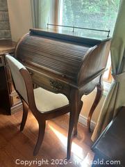 MaxSold Auction: Vintage French Provincial Roll-Top Desk with Matching Chair - Campbellford (Ontario, Canada) PARTNER MANAGED Estate Sale Online Auction - Garry Street