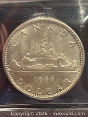 MaxSold Auction: 1966 Canada Silver Dollar Voyageur Coin – 80% Silver – Elizabeth II- Mint State Certified  - Aurora (Ontario, Canada) SELLER MANAGED Estate Sale Online Auction -  Closs Square