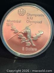 MaxSold Auction: 1975 CANADA Elizabeth II Olympics Javelin Athlete PROOF Silver $5 Coin - Aurora (Ontario, Canada) SELLER MANAGED Estate Sale Online Auction -  Closs Square