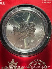 MaxSold Auction: YEAR of the TIGER Treasured Maple Leaf 2022 CANADA 1oz .9999 Silver $5 Coin - Aurora (Ontario, Canada) SELLER MANAGED Estate Sale Online Auction -  Closs Square