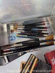 MaxSold Auction: Large Professional Artist Studio Estate Lot: Brushes, Kits & Supplies - Hamilton (Ontario, Canada) SELLER MANAGED Estate Sale Online Auction - Centre Road