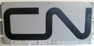 MaxSold Auction: CN Logo Large Metal Railroad Advertising Sign Vintage 31" X 15" - Markham (Ontario, Canada) SELLER MANAGED Estate Sale Online Auction - Mowatt Court