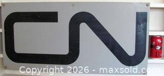 MaxSold Auction: CN Logo Large Metal Railroad Advertising Sign Vintage 31" X 15" - Markham (Ontario, Canada) SELLER MANAGED Estate Sale Online Auction - Mowatt Court