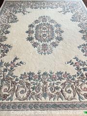 MaxSold Auction: 8 x 10 ft Wool Rectangular Area Rug — Ivory, Blue, Gray - Oakville (Ontario, Canada) SELLER MANAGED Estate Sale Online Auction - Ballantry Road