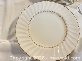 MaxSold Auction: Bone China Dinner & Salad Plates with Gold Trim (16 pcs) - Oakville (Ontario, Canada) SELLER MANAGED Estate Sale Online Auction - Ballantry Road