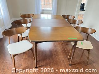 MaxSold Auction: Mid-Century Modern Solid Walnut Dining Set Seats 6 - Oakville (Ontario, Canada) SELLER MANAGED Estate Sale Online Auction - Ballantry Road
