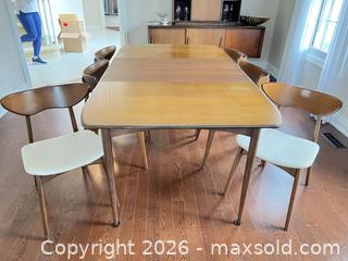 MaxSold Auction: Mid-Century Modern Solid Walnut Dining Set Seats 6 - Oakville (Ontario, Canada) SELLER MANAGED Estate Sale Online Auction - Ballantry Road