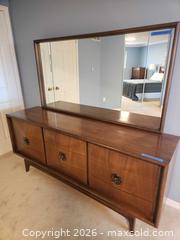 MaxSold Auction: Mid-Century Modern Walnut Dresser with Attached Mirror - Oakville (Ontario, Canada) SELLER MANAGED Estate Sale Online Auction - Ballantry Road
