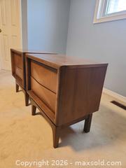 MaxSold Auction: Pair of Mid-Century Modern Walnut Nightstands - Oakville (Ontario, Canada) SELLER MANAGED Estate Sale Online Auction - Ballantry Road