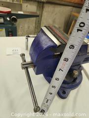 MaxSold Auction: Record-style 3 in Cast Iron Bench Vise with Swivel Base - Oakville (Ontario, Canada) SELLER MANAGED Estate Sale Online Auction - Ballantry Road