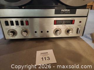 MaxSold Auction: ReVox Reel-to-Reel Tape Recorder 2000 Series - Oakville (Ontario, Canada) SELLER MANAGED Estate Sale Online Auction - Ballantry Road