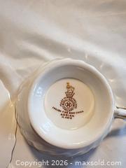 MaxSold Auction: Royal Doulton "Adrian" Tea Set 7 Cups & Saucers White with Gold Trim - Oakville (Ontario, Canada) SELLER MANAGED Estate Sale Online Auction - Ballantry Road
