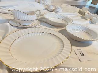 MaxSold Auction: Royal Doulton Porcelain Dinnerware & Serve ware Set, and Gravy Bowl White/Gold - Oakville (Ontario, Canada) SELLER MANAGED Estate Sale Online Auction - Ballantry Road