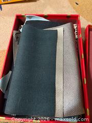 MaxSold Auction: Box of faux leather for crafts  - Hamilton (Ontario, Canada) SELLER MANAGED Downsizing Online Auction - Kensington Avenue N