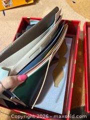 MaxSold Auction: Box of faux leather for crafts  - Hamilton (Ontario, Canada) SELLER MANAGED Downsizing Online Auction - Kensington Avenue N