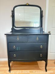 MaxSold Auction: Black Antique Dresser With Tilt Mirror - Hamilton (Ontario, Canada) PARTNER MANAGED Estate Sale Online Auction - Crumlin Lane