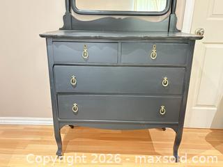 MaxSold Auction: Black Antique Dresser With Tilt Mirror - Hamilton (Ontario, Canada) PARTNER MANAGED Estate Sale Online Auction - Crumlin Lane