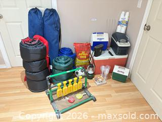 MaxSold Auction: Camping Lot: Sleeping Bags, Folding Camp Chairs, Binoculars, Coolers, LED Lantern, BBQ Items, Games and more - Hamilton (Ontario, Canada) PARTNER MANAGED Estate Sale Online Auction - Crumlin Lane