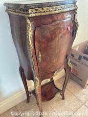 MaxSold Auction: French Louis XV Style Walnut Veneer Etagere with Marble Top - Frisco (Texas, USA) PARTNER MANAGED Estate Sale Online Auction - Arrowhead Drive
