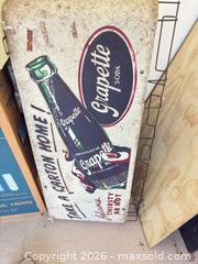 MaxSold Auction: Grapette Vintage Soda Crates, Glass Bottles & Metal Sign - Frisco (Texas, USA) PARTNER MANAGED Estate Sale Online Auction - Arrowhead Drive