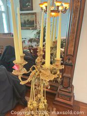 MaxSold Auction: Rococo Louis XV Gilt Metal & Brass 5-Arm Candelabra - Frisco (Texas, USA) PARTNER MANAGED Estate Sale Online Auction - Arrowhead Drive
