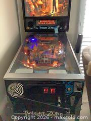 MaxSold Auction: Bally/Williams Twilight Zone Pinball Machine - Redondo Beach (California, USA) PARTNER MANAGED Moving Online Auction - Clark Lane (CONDO)