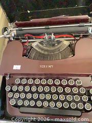 MaxSold Auction: Corona Silent Manual Typewriter, Burgundy & Chrome Trim - Redondo Beach (California, USA) PARTNER MANAGED Moving Online Auction - Clark Lane (CONDO)