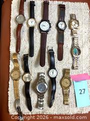 MaxSold Auction: Lot of 11 Mixed Brand Wrist Watches - Redondo Beach (California, USA) PARTNER MANAGED Moving Online Auction - Clark Lane (CONDO)