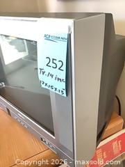 MaxSold Auction: Toshiba 14-inch CRT TV, Gray/Silver, Composite Inputs - Redondo Beach (California, USA) PARTNER MANAGED Moving Online Auction - Clark Lane (CONDO)