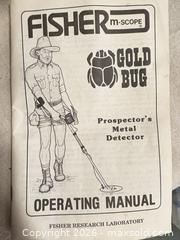 MaxSold Auction: Fisher Gold Bug M-Scope Metal Detector - Port Orchard (Washington, USA) SELLER MANAGED Downsizing Online Auction - Southwest Pine (STORAGE)
