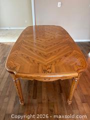 MaxSold Auction: Solid Oak dining table  - Kingston (Ontario, Canada) SELLER MANAGED Moving Online Auction - Fieldstone Drive