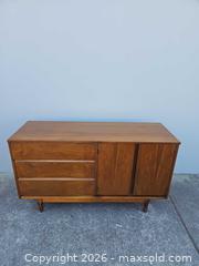 MaxSold Auction: Mid-Century Modern Wood Veneer Dresser Sideboard, Walnut Tone - Campbell (California, USA) PARTNER MANAGED Estate Sale Online Auction - Dell Avenue