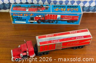 MaxSold Auction: Vintage Coca-Cola Jumbo Trailer Truck Toy w/ Box (TPS Japan) - Hamilton (Ontario, Canada) SELLER MANAGED Estate Sale Online Auction - Gertrude Street