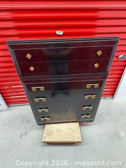 MaxSold Auction: Black Lacquer Chinoiserie Solid Wood Dresser with Brass Pulls - North York (Ontario, Canada) SELLER MANAGED Downsizing Online Auction -  Bridgeland Avenue