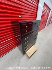 MaxSold Auction: Black Lacquer Chinoiserie Solid Wood Dresser with Brass Pulls - North York (Ontario, Canada) SELLER MANAGED Downsizing Online Auction -  Bridgeland Avenue