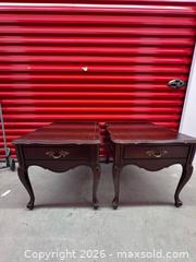 MaxSold Auction: Dylcraft Pair of Mahogany-Finish End Tables / Nightstands - North York (Ontario, Canada) SELLER MANAGED Downsizing Online Auction -  Bridgeland Avenue