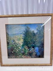 MaxSold Auction: Framed Monet Style Garden Landscape Reproduction Print - North York (Ontario, Canada) SELLER MANAGED Downsizing Online Auction -  Bridgeland Avenue