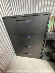 MaxSold Auction: Global Black Metal 4-Drawer Lateral Filing Cabinet - North York (Ontario, Canada) SELLER MANAGED Downsizing Online Auction -  Bridgeland Avenue