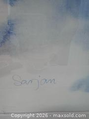 MaxSold Auction: Large Framed Sarjan Floral Watercolor Print - North York (Ontario, Canada) SELLER MANAGED Downsizing Online Auction -  Bridgeland Avenue