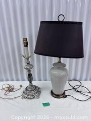 MaxSold Auction: Lot of 2 Vintage-Style Table & Candlestick Lamps, Ceramic/Metal - North York (Ontario, Canada) SELLER MANAGED Downsizing Online Auction -  Bridgeland Avenue
