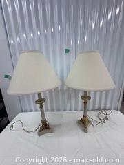 MaxSold Auction: Pair of Neoclassical Cream & Gold Table Lamps - North York (Ontario, Canada) SELLER MANAGED Downsizing Online Auction -  Bridgeland Avenue