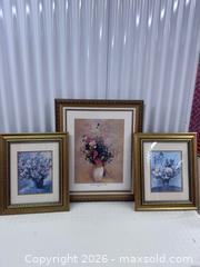MaxSold Auction: Set of 3 Framed Floral Art Prints Including Renoir Reproduction - North York (Ontario, Canada) SELLER MANAGED Downsizing Online Auction -  Bridgeland Avenue