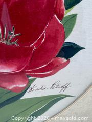 MaxSold Auction: Signed Framed Tulip Floral Artwork with Asian-Style Seal - North York (Ontario, Canada) SELLER MANAGED Downsizing Online Auction -  Bridgeland Avenue